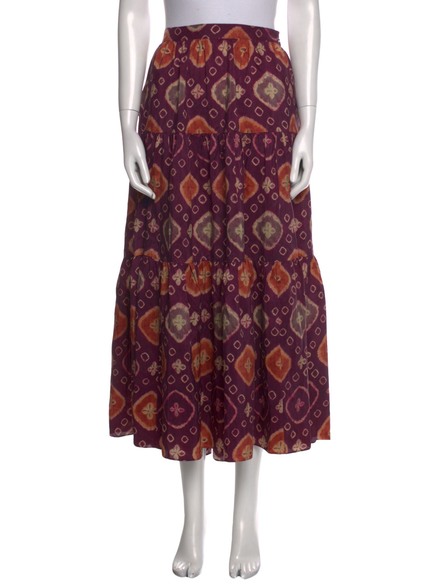 Ulla Johnson Silk Midi Length Skirt