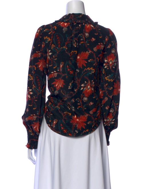 Ulla Johnson Silk Floral Print Blouse