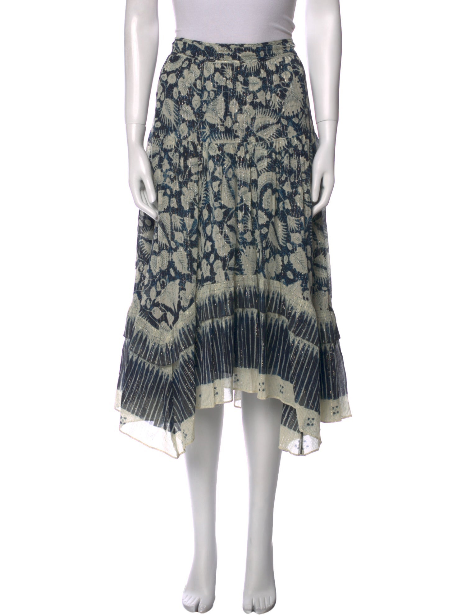 Ulla Johnson Printed Midi Length Skirt w/ Tags