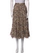 Ulla Johnson Floral Print Midi Length Skirt