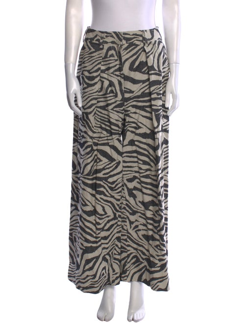 Ulla Johnson Animal Print Wide Leg Pants