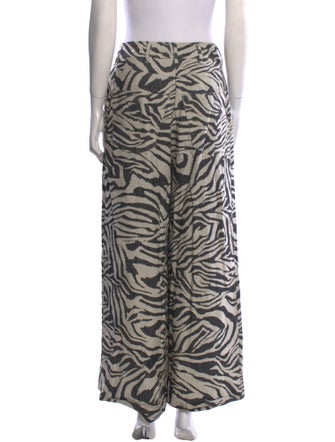 Ulla Johnson Animal Print Wide Leg Pants