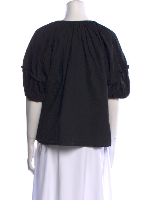 Ulla Johnson Tie Neck Short Sleeve Blouse