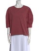 Ulla Johnson Crew Neck Three-Quarter Sleeve Sweatshirt