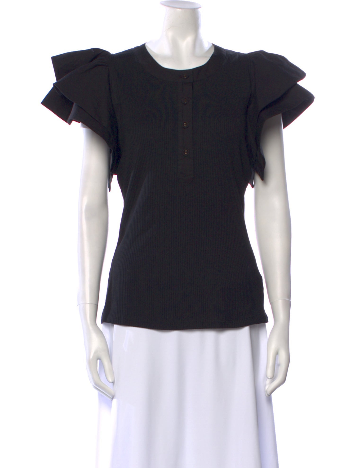 Ulla Johnson Crew Neck Short Sleeve T-Shirt