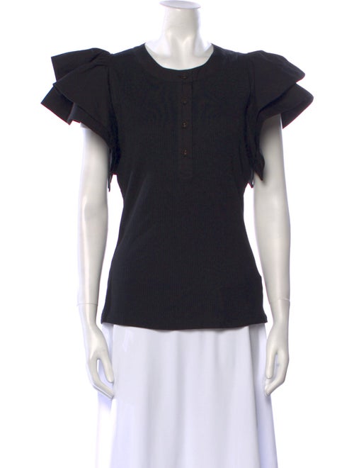 Ulla Johnson Crew Neck Short Sleeve T-Shirt