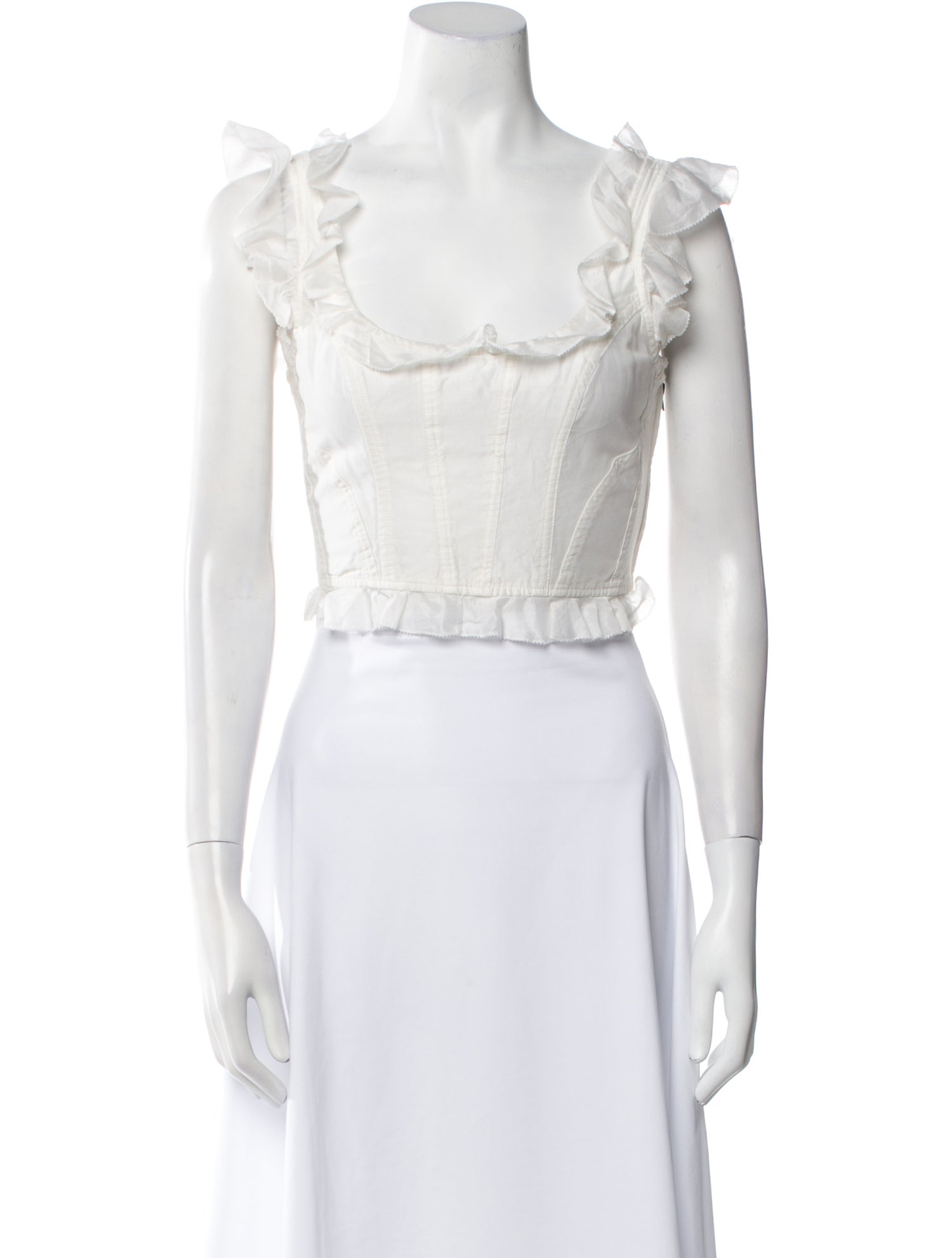 Ulla Johnson Square Neckline Sleeveless Crop Top