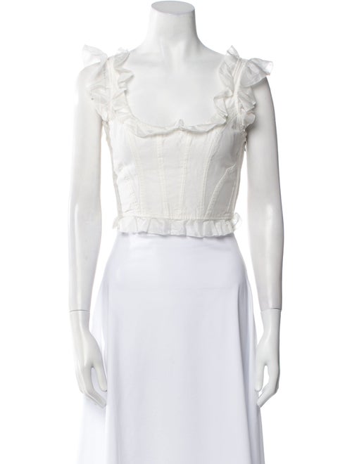 Ulla Johnson Square Neckline Sleeveless Crop Top