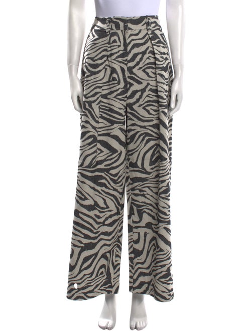 Ulla Johnson Animal Print Wide Leg Pants