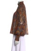 Ulla Johnson Paisley Print Mock Neck Blouse