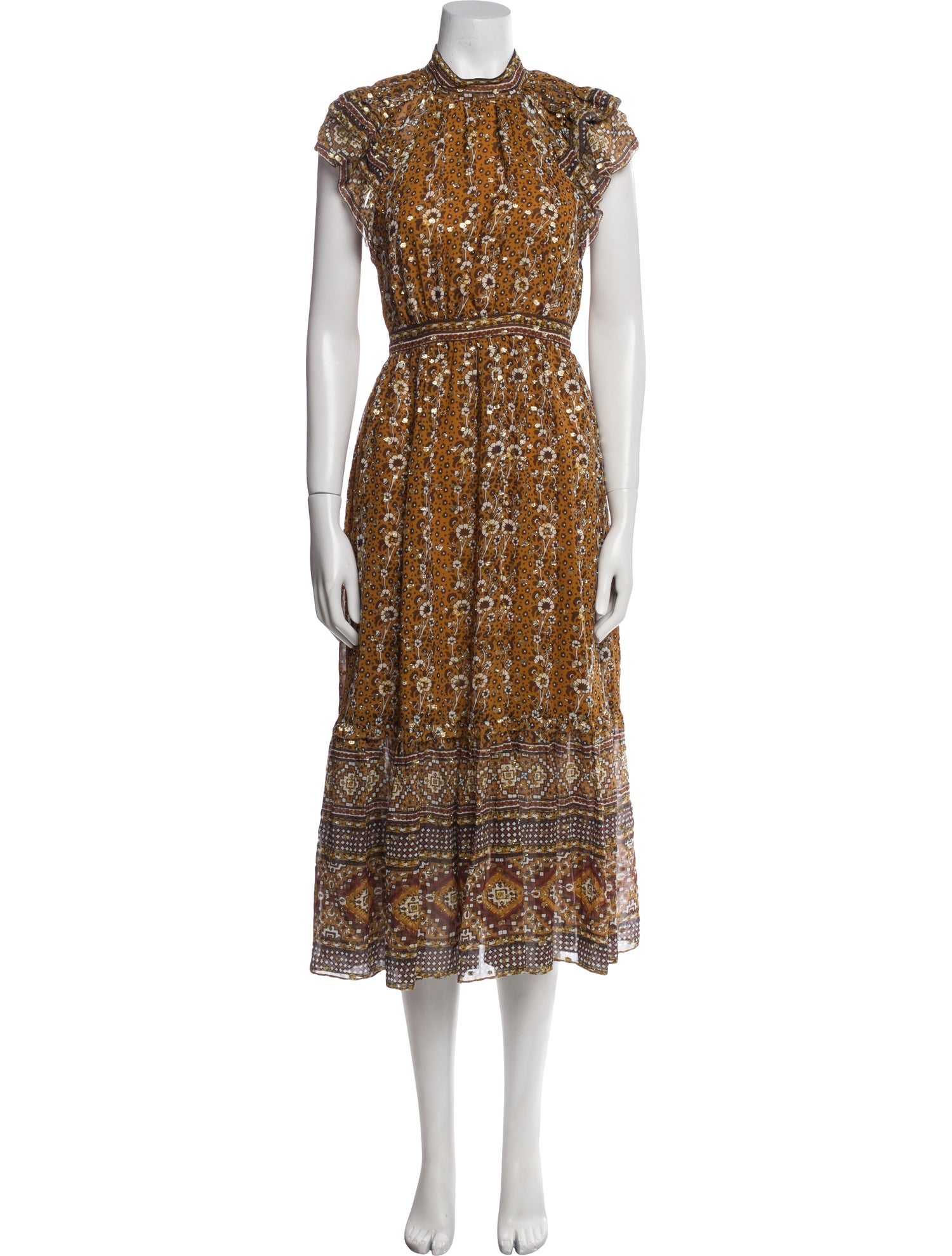 Ulla Johnson Silk Midi Length Dress