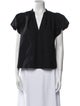 Ulla Johnson V-Neck Short Sleeve Blouse