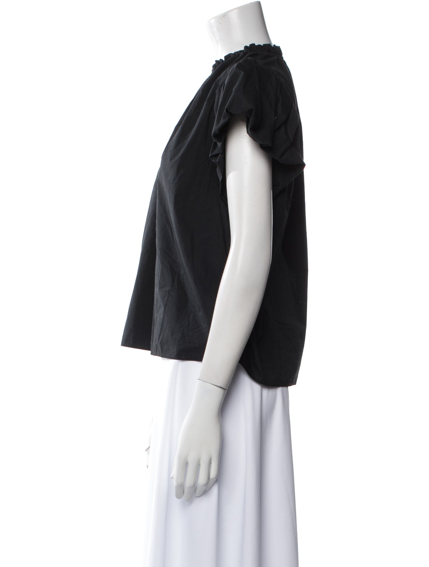 Ulla Johnson V-Neck Short Sleeve Blouse