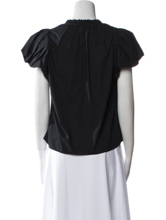 Ulla Johnson V-Neck Short Sleeve Blouse