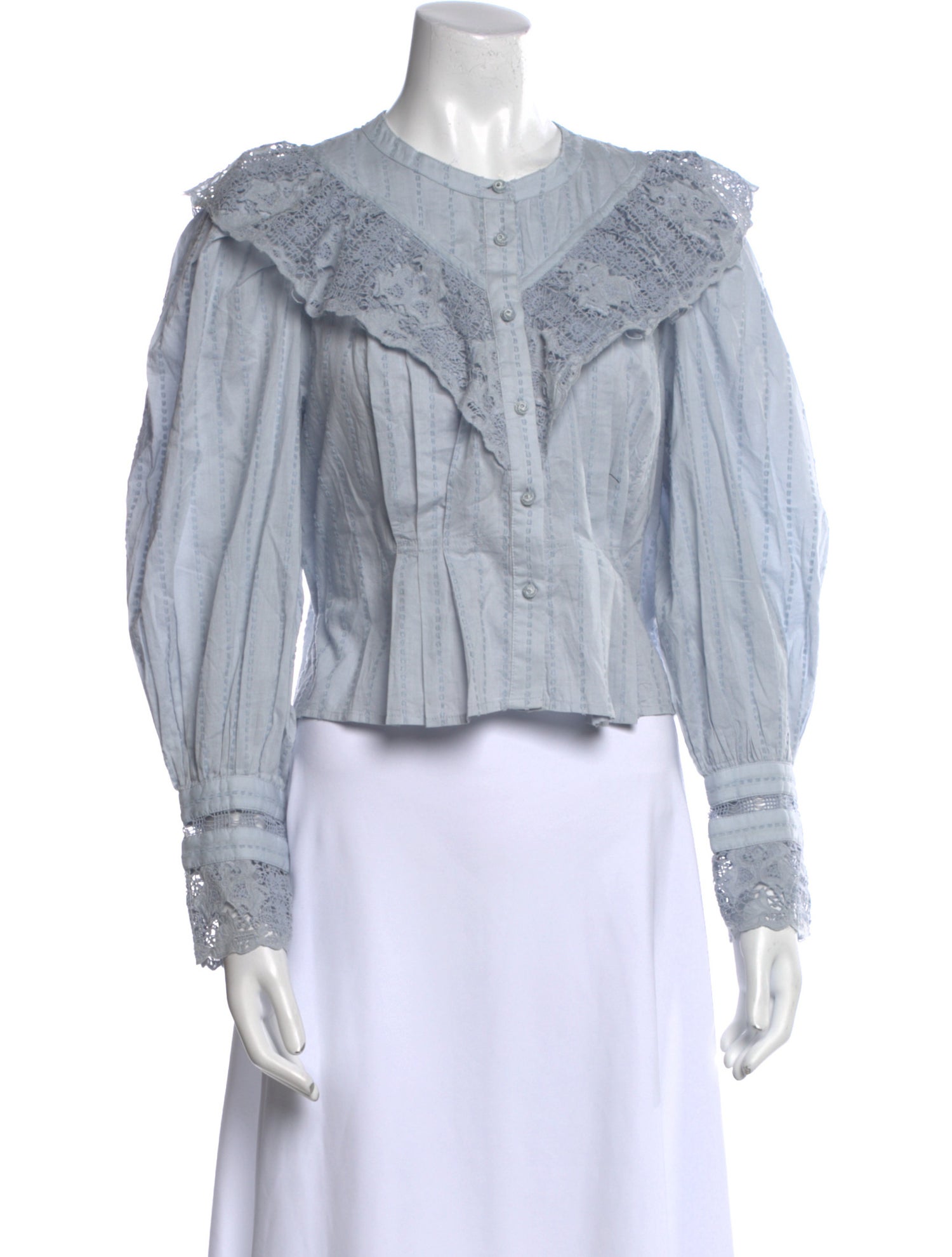 Ulla Johnson Mock Neck Long Sleeve Crop Top