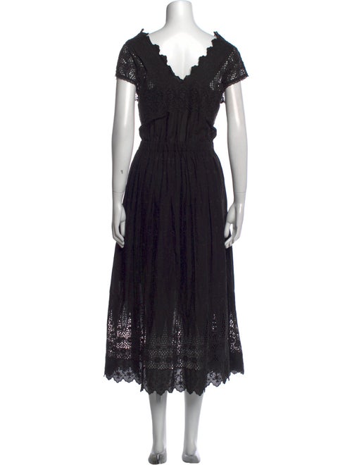 Ulla Johnson V-Neck Midi Length Dress