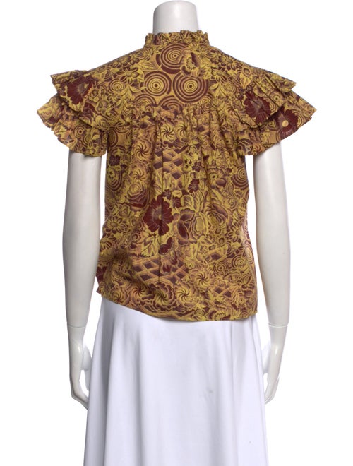 Ulla Johnson Printed Tie Neck Top