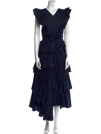 Ulla Johnson V-Neck Long Dress