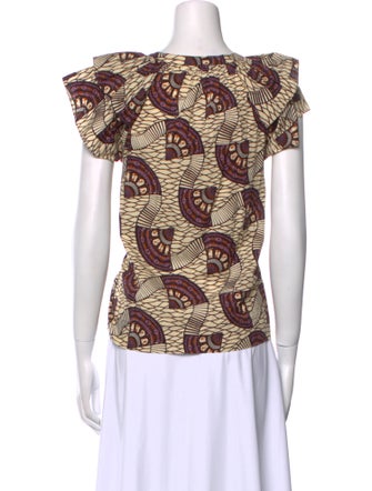 Ulla Johnson Printed V-Neck Blouse