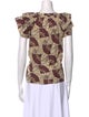 Ulla Johnson Printed V-Neck Blouse