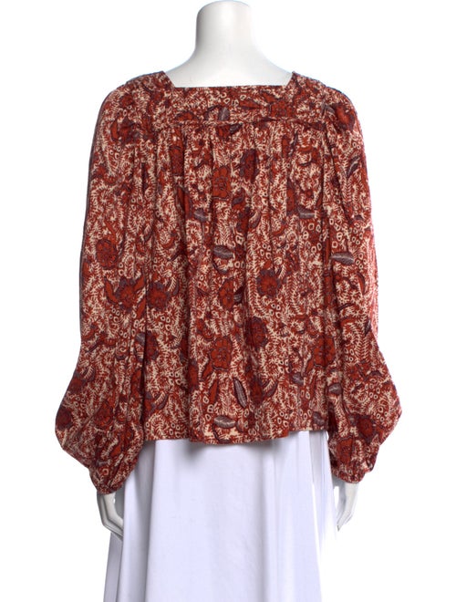Ulla Johnson Printed Square Neckline Blouse