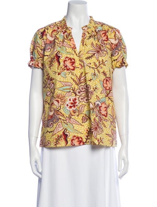Ulla Johnson Printed V-Neck Blouse