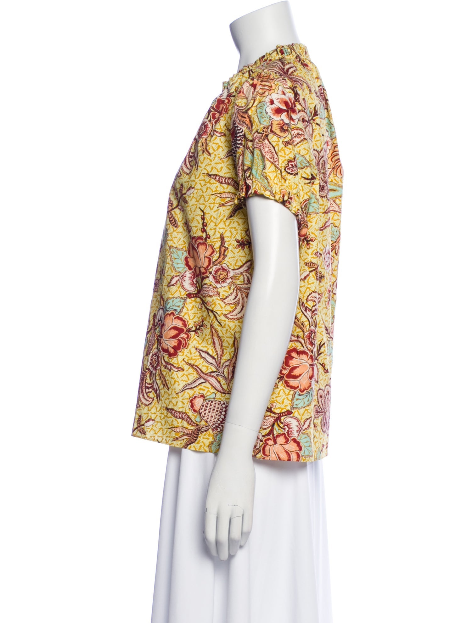 Ulla Johnson Printed V-Neck Blouse