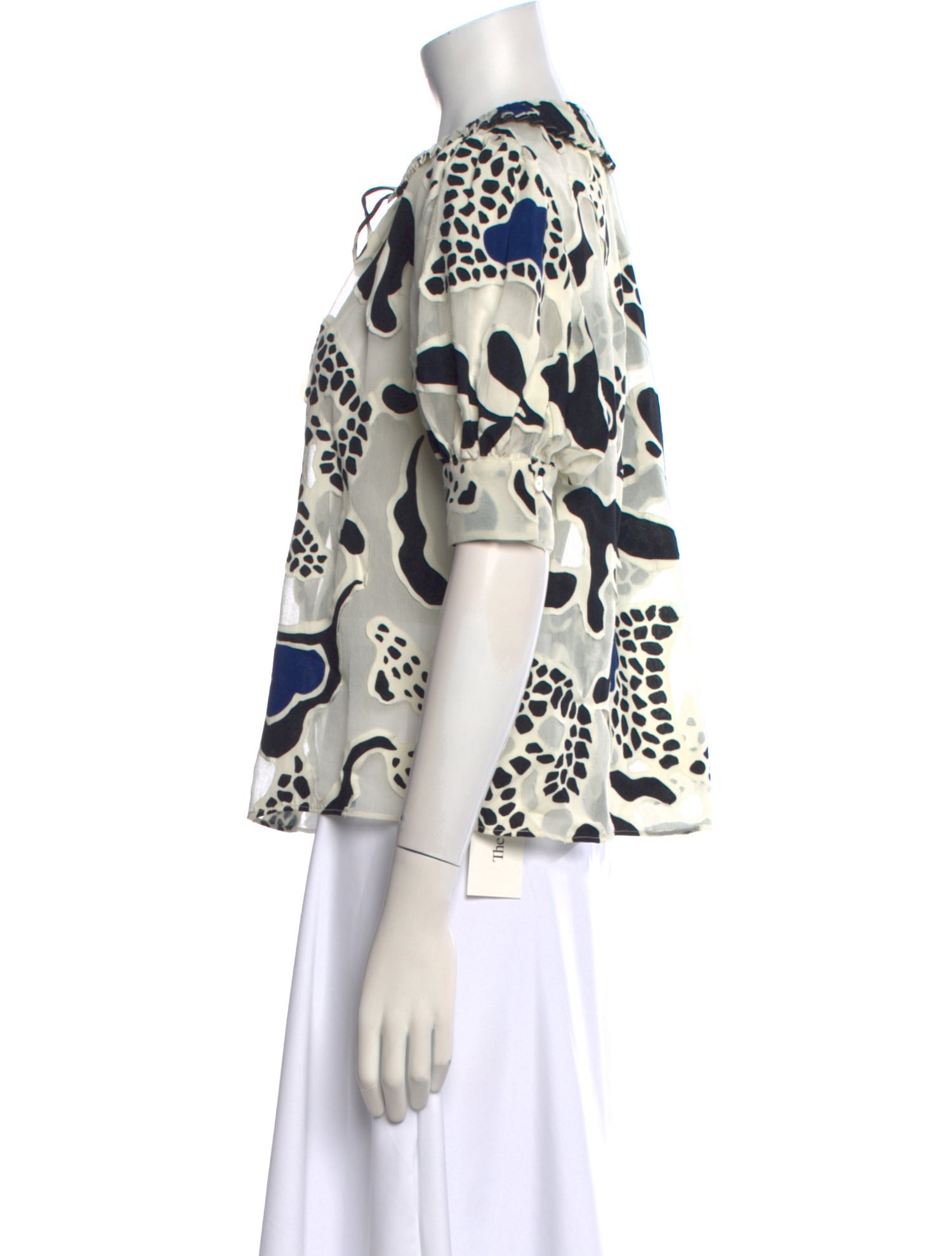 Ulla Johnson Printed Mock Neck Blouse