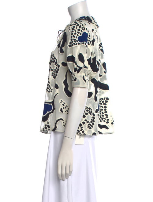 Ulla Johnson Printed Mock Neck Blouse