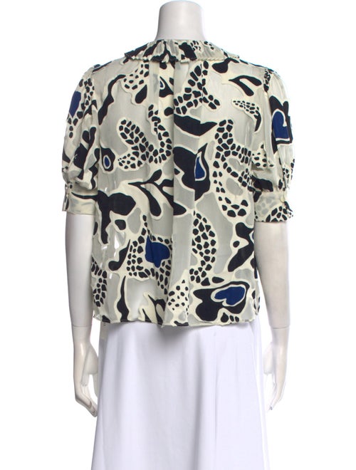 Ulla Johnson Printed Mock Neck Blouse
