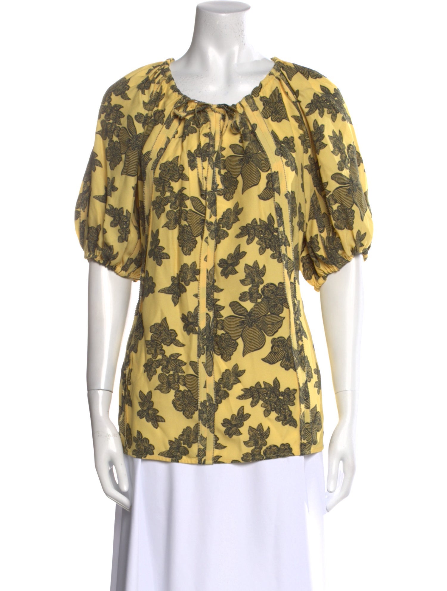 Ulla Johnson Floral Print Scoop Neck Blouse