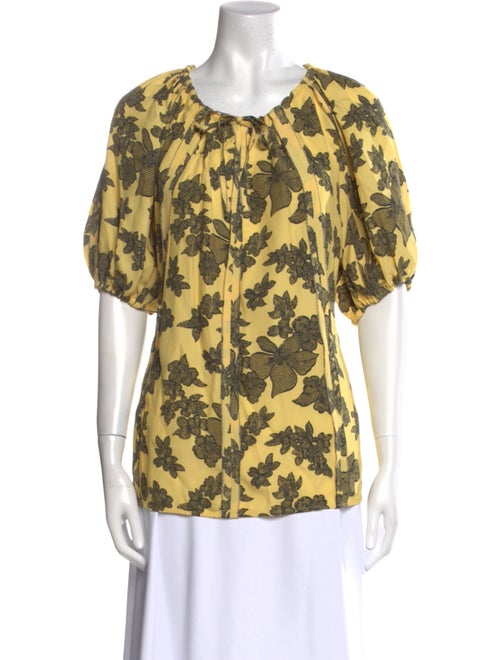 Ulla Johnson Floral Print Scoop Neck Blouse