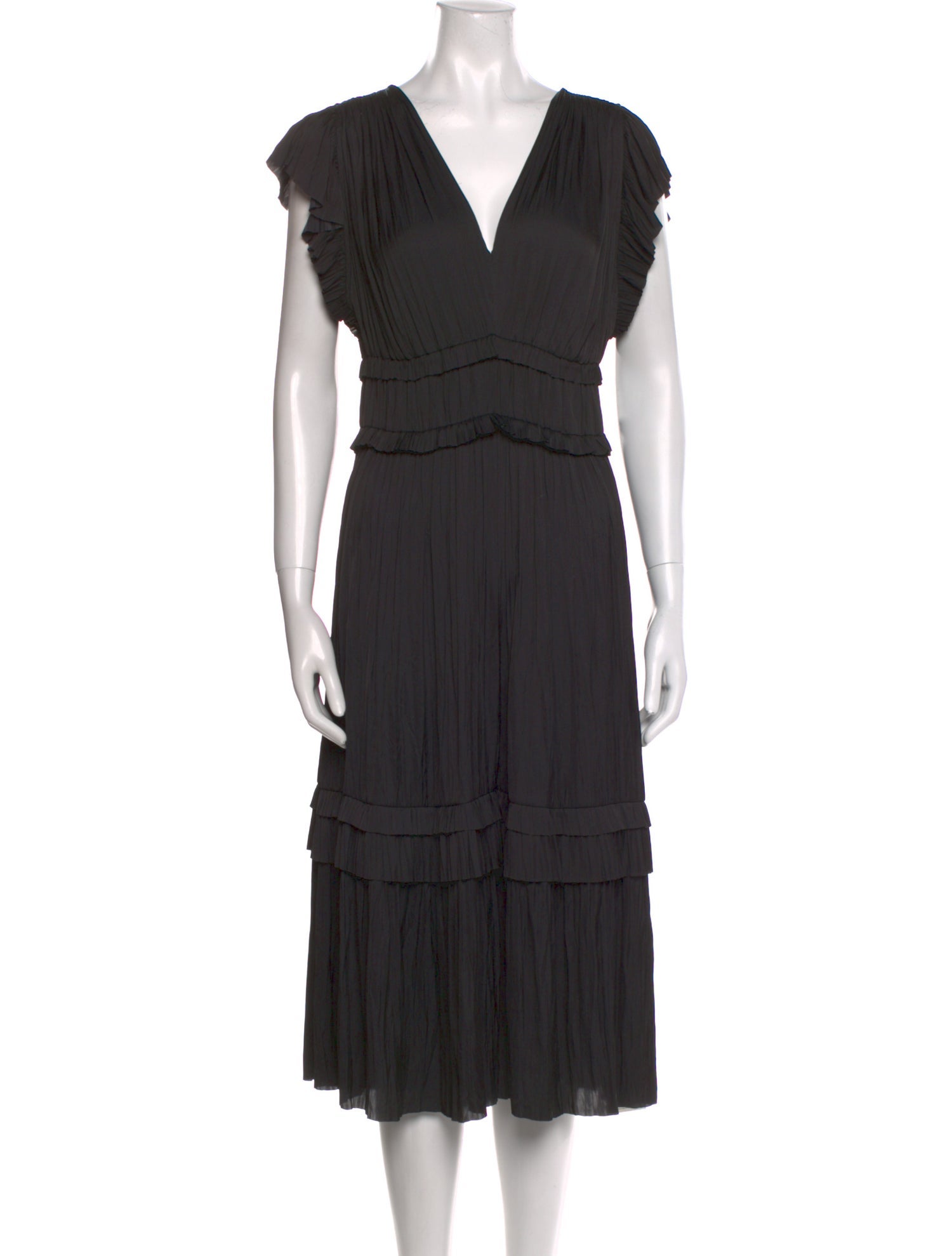 Ulla Johnson V-Neck Midi Length Dress