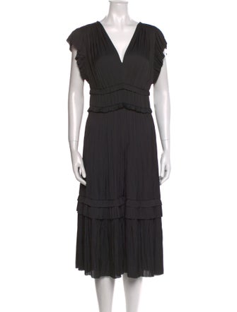 Ulla Johnson V-Neck Midi Length Dress