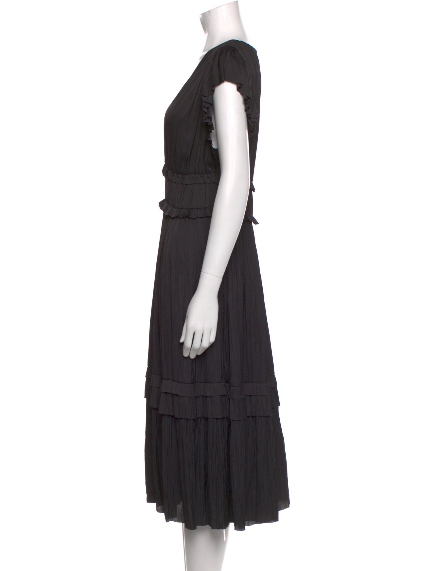 Ulla Johnson V-Neck Midi Length Dress