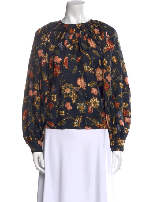 Ulla Johnson Silk Floral Print Blouse