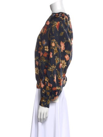 Ulla Johnson Silk Floral Print Blouse