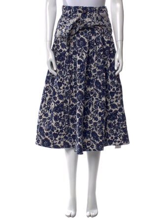 Ulla Johnson Floral Print Midi Length Skirt