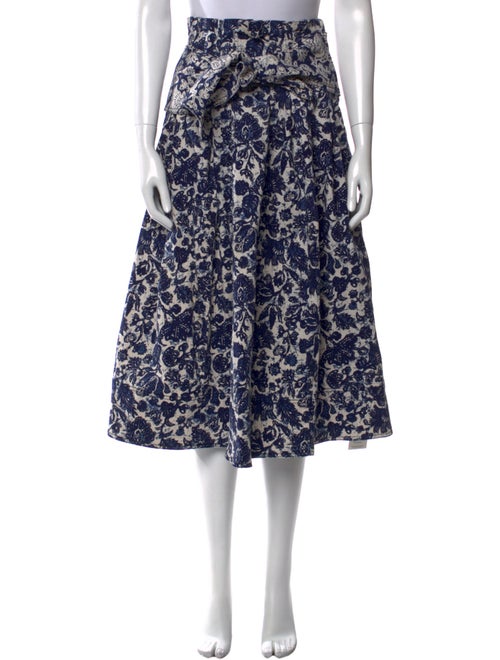 Ulla Johnson Floral Print Midi Length Skirt