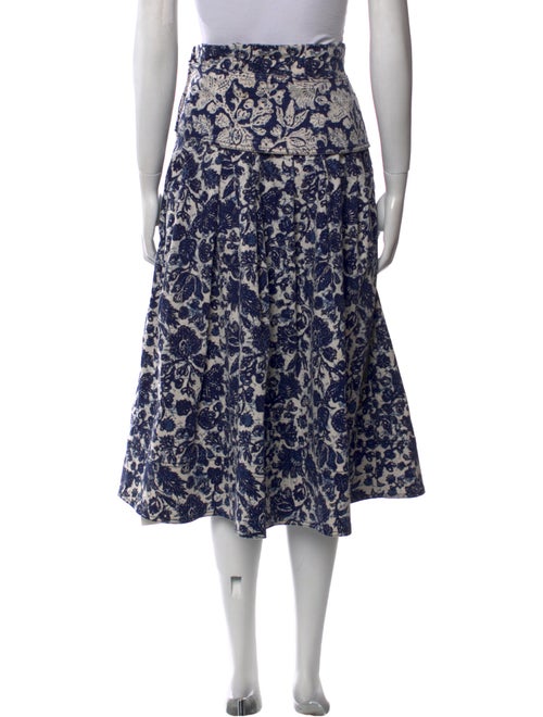 Ulla Johnson Floral Print Midi Length Skirt