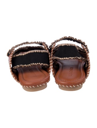 Ulla Johnson Leather Colorblock Pattern Slingback Sandals