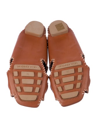 Ulla Johnson Leather Colorblock Pattern Slingback Sandals