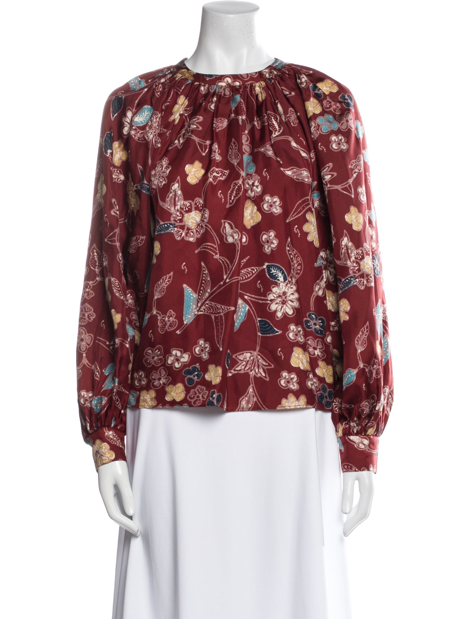Ulla Johnson Silk Floral Print Blouse