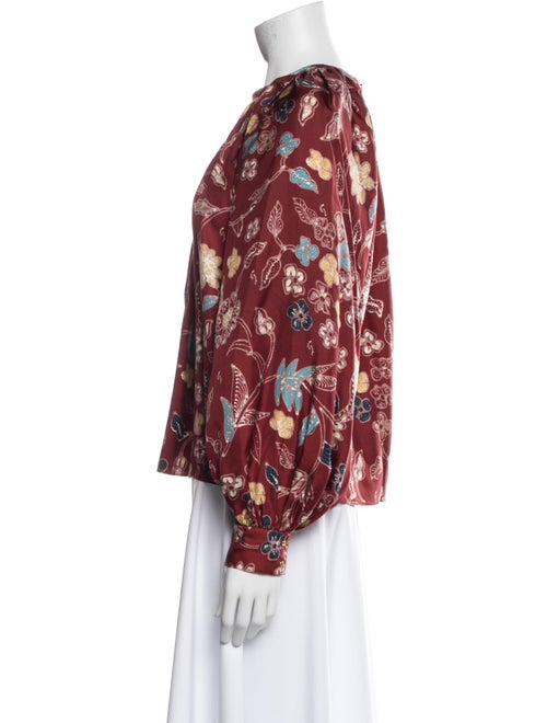 Ulla Johnson Silk Floral Print Blouse