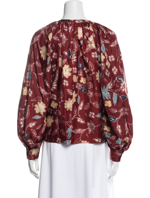 Ulla Johnson Silk Floral Print Blouse