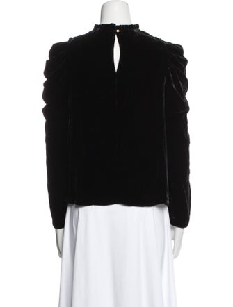 Ulla Johnson Mock Neck Long Sleeve Blouse