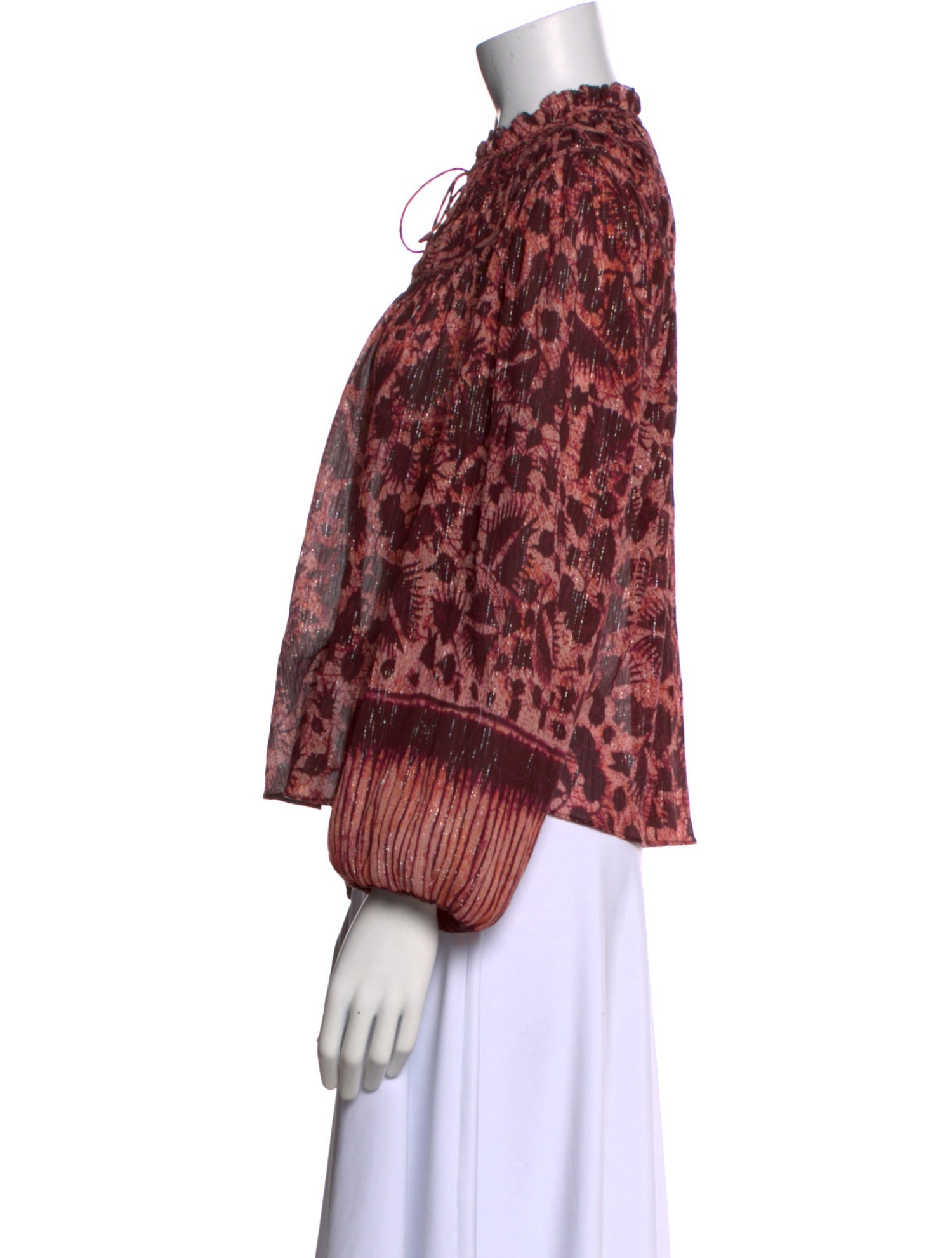 Ulla Johnson Printed V-Neck Blouse