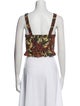 Ulla Johnson Printed Square Neckline Crop Top