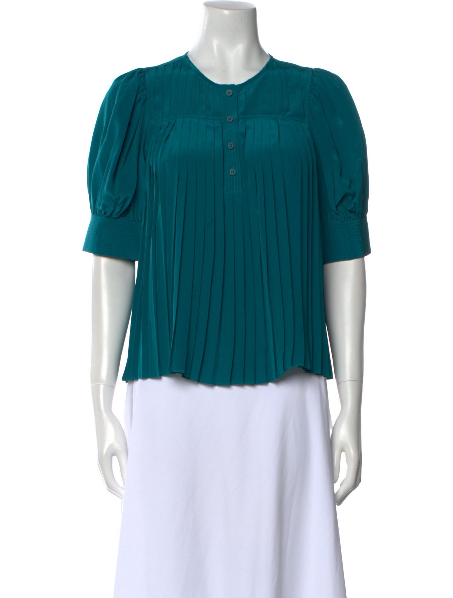 Ulla Johnson Silk Crew Neck Blouse