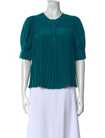 Ulla Johnson Silk Crew Neck Blouse